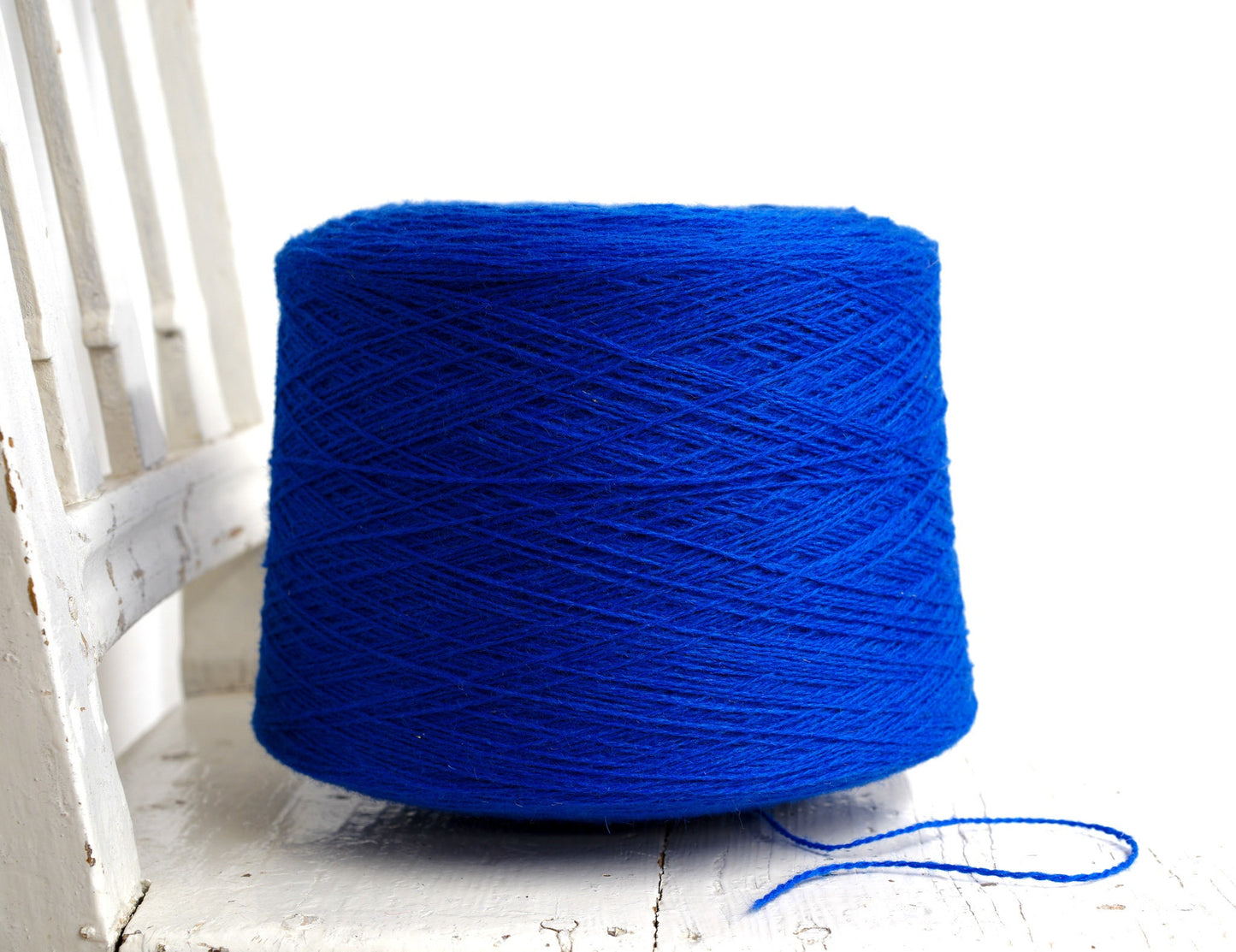 Royal blue wool cone 0,9kg/31.7oz - 100% wool yarn for weaving plaids, socks knitting, machine knitting, gift for knitter, winter wool - 460 | royal-blue-wool-cone-0-9kg-31-7oz-100-wool-yarn-for-weaving-plaids-socks-knitting-machine-knitting-gift-for-knitter-winter-wool-460