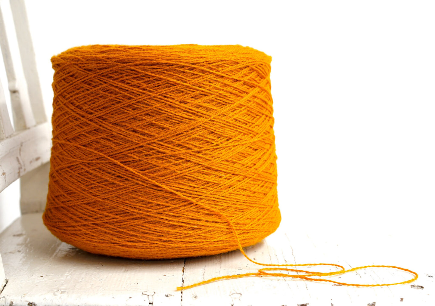 Pumpkin New Zealand wool in a cone | pumpkin-new-zealand-wool-in-a-cone