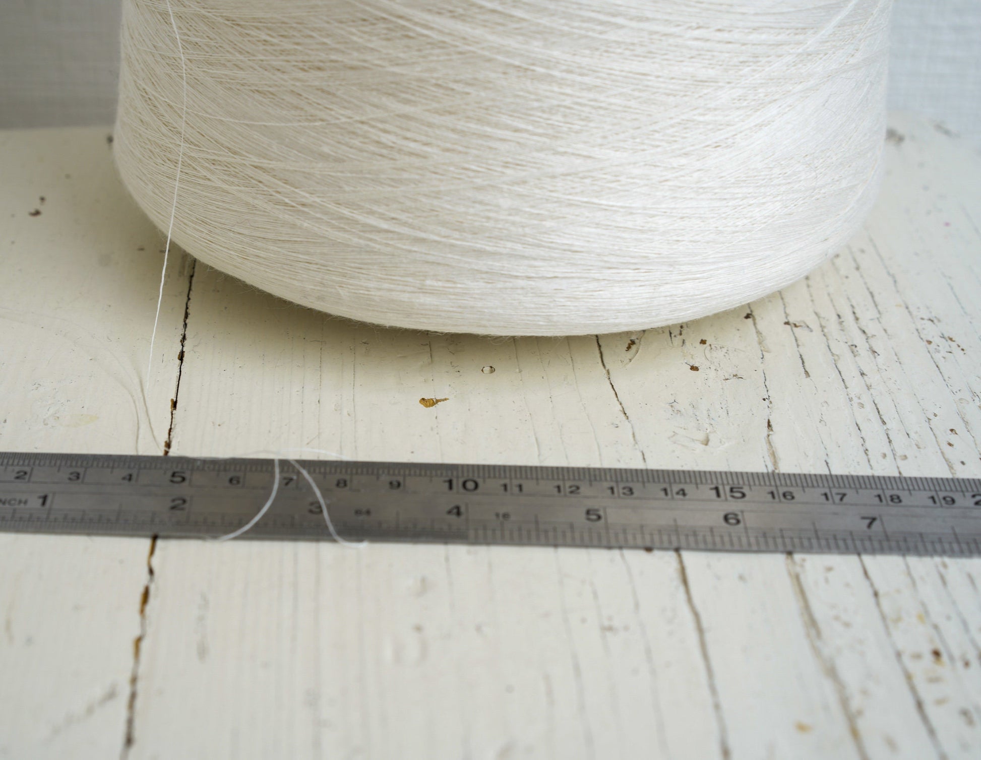 Milk white linen yarn in cone 1070g./37 oz. Baltic flax for lace knitting, crochet, women top, summer handcraft, machine knitting linen | milk-white-linen-yarn-in-cone-1070g-37-oz-baltic-flax-for-lace-knitting-crochet-women-top-summer-handcraft-machine-knitting-linen