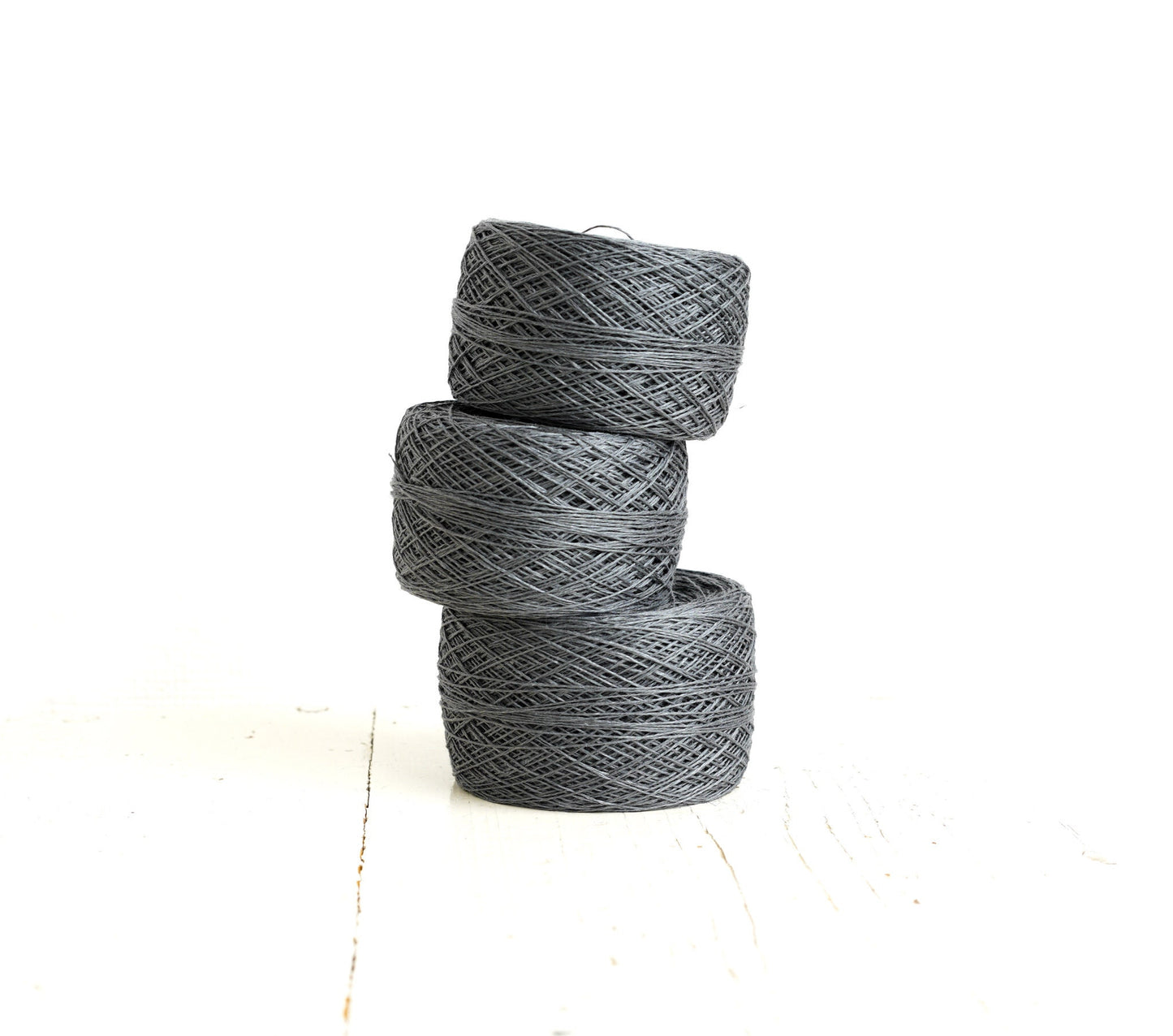 Grey linen thread, 50g./1,75oz. Baltic flax yarn for hook crochet summer clothes, machine knitting, crochet for fine needlework doilies | grey-linen-thread-50g-1-75oz-baltic-flax-yarn-for-hook-crochet-summer-clothes-machine-knitting-crochet-for-fine-needlework-doilies