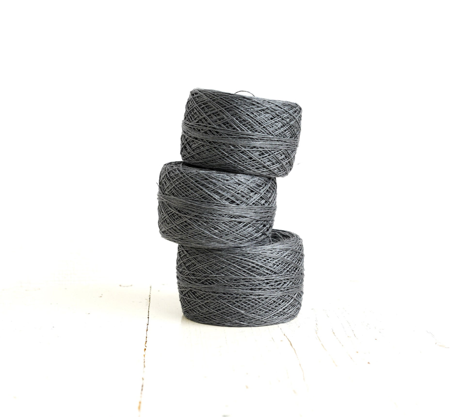 Grey linen thread, 50g./1,75oz. Baltic flax yarn for hook crochet summer clothes, machine knitting, crochet for fine needlework doilies | grey-linen-thread-50g-1-75oz-baltic-flax-yarn-for-hook-crochet-summer-clothes-machine-knitting-crochet-for-fine-needlework-doilies
