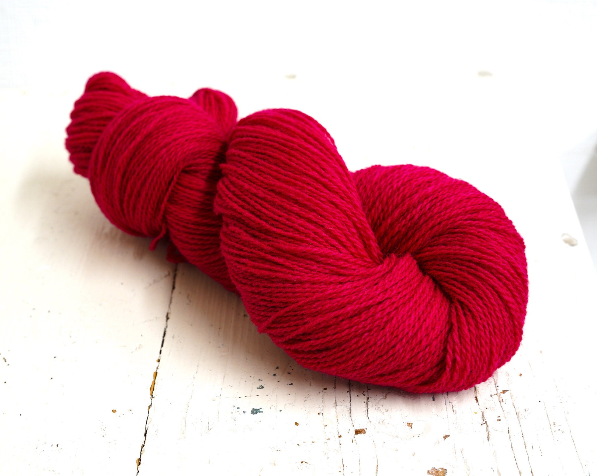 Cyclamen color New Zealand fingering wool - 100g./3,50 oz. - Hand knitting yarn for weaving, crochet plaids, square crochet wool - C 555 | cyclamen-color-new-zealand-fingering-wool-100g-3-50-oz-hand-knitting-yarn-for-weaving-crochet-plaids-square-crochet-wool-c-555