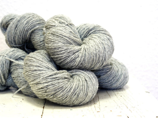 Light grey melange merino and suffolk wool yarn blend 100g/3,5oz sport yarn for hand knitting, fine wool for outerwear, weaving, crochet | light-grey-melange-merino-and-suffolk-wool-yarn-blend-100g-3-5oz-sport-yarn-for-hand-knitting-fine-wool-for-outerwear-weaving-crochet