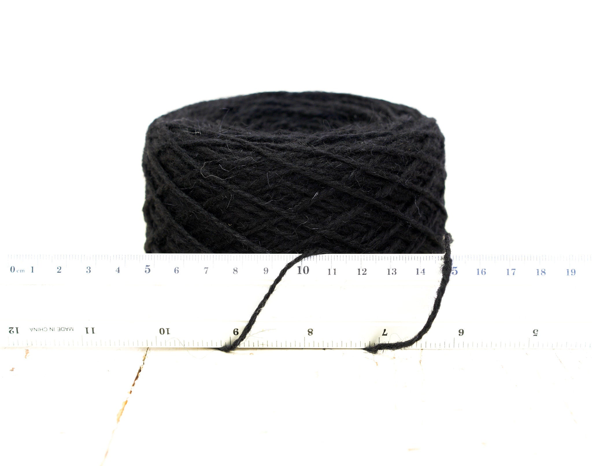 Black European rustic wool yarn - 100g/3.5oz. - for carpet, hand knitting, tufting, slippers crocheting, winter warm wool | black-european-rustic-wool-yarn-100g-3-5oz-for-carpet-hand-knitting-tufting-slippers-crocheting-winter-warm-wool