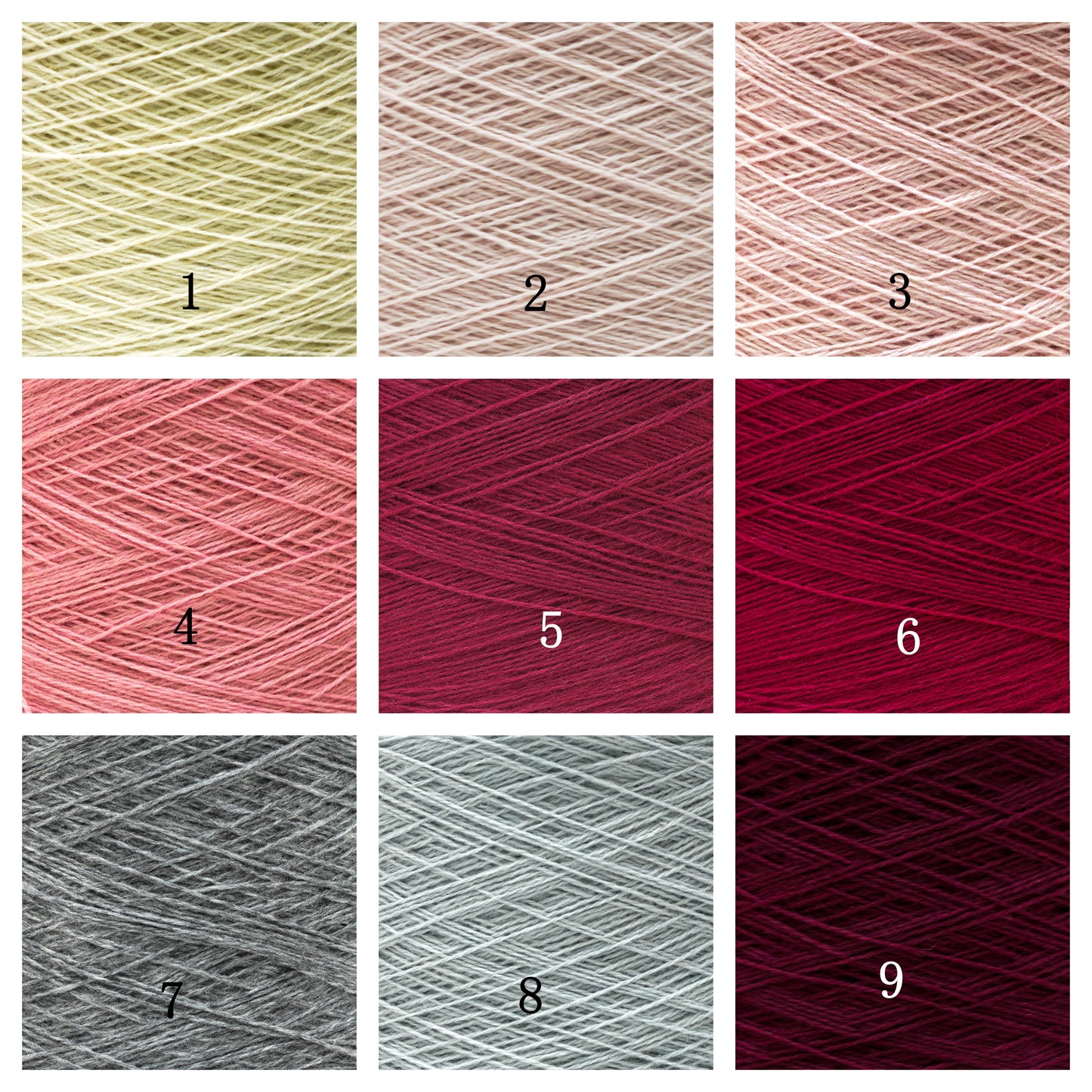 Fuchsia pink soft merino wool in cone - 900g / 31,7oz.