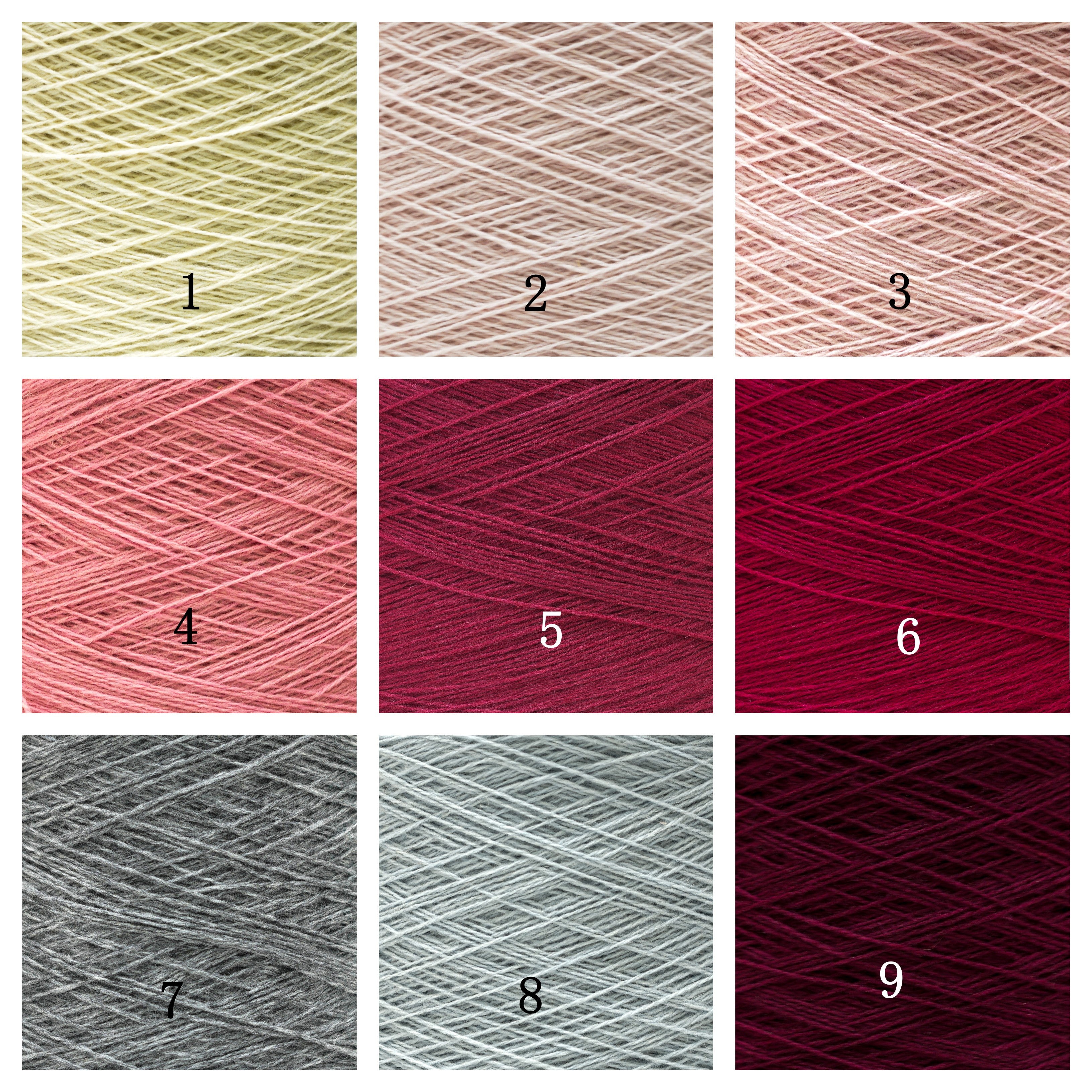 Red wine soft merino wool in cone - 900g / 31,7oz.