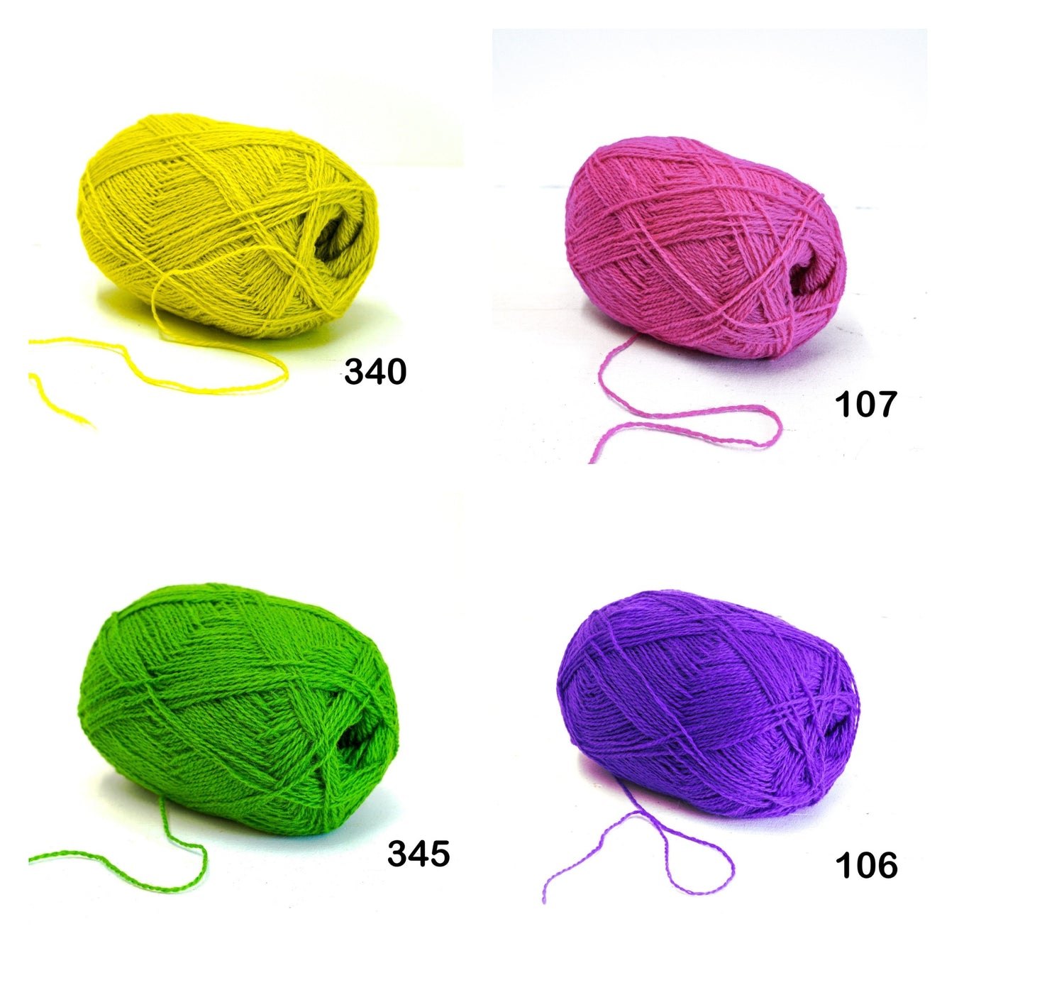 100% Wool Yarn ball : 100g/ 3,5 oz - Fingering - for Knitting, Crochet, Weaving - 60 colors