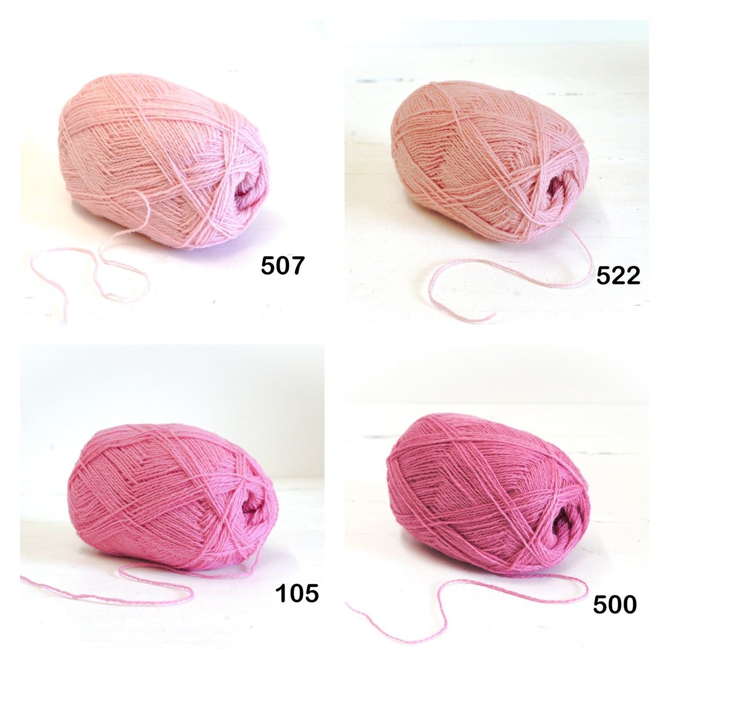 100% Wool Yarn ball : 100g/ 3,5 oz - Fingering - for Knitting, Crochet, Weaving - 60 colors