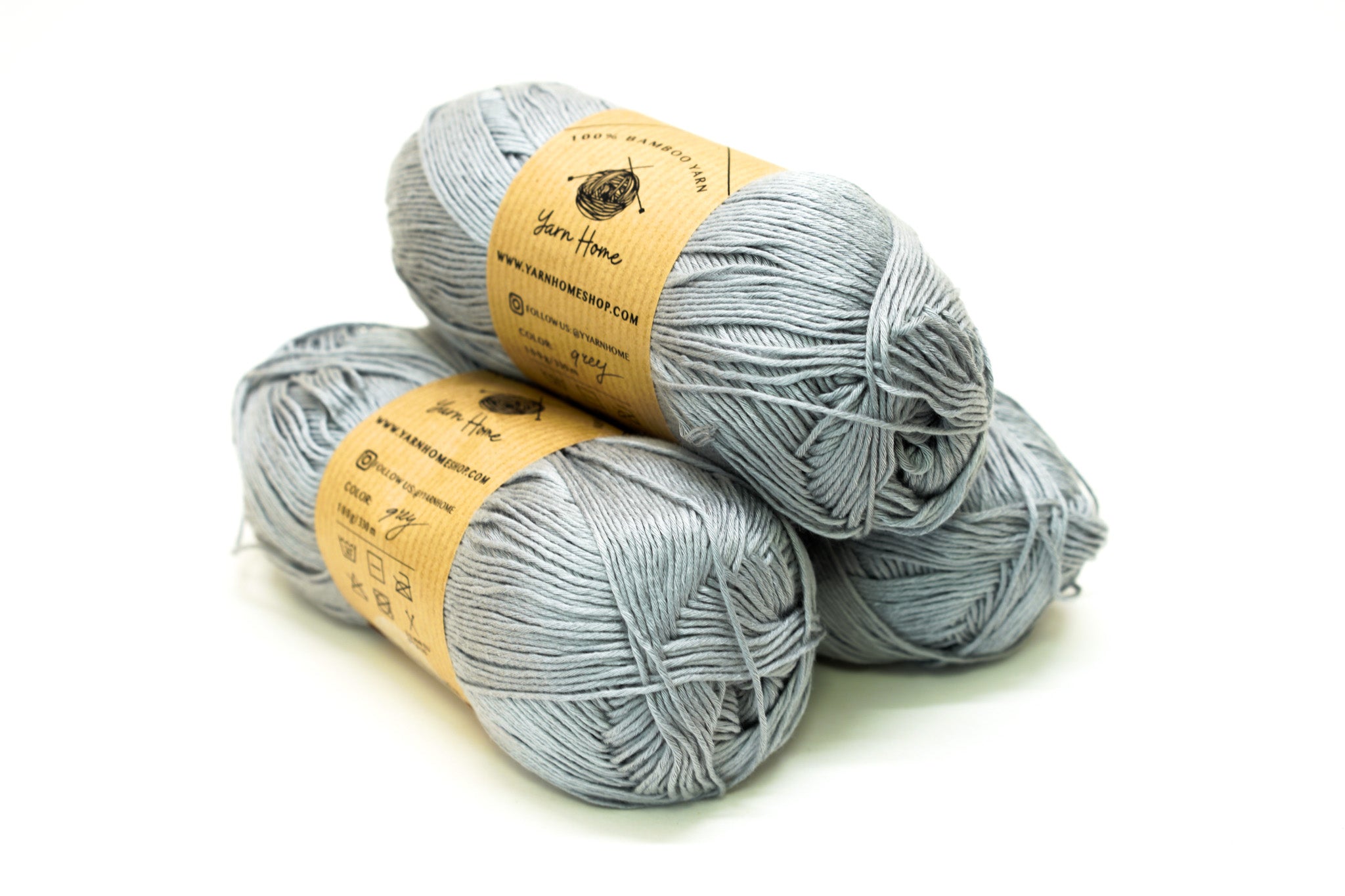 Grey bamboo yarn