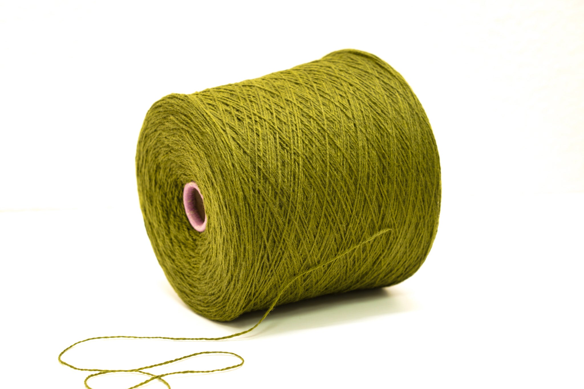 Moss green soft merino wool in cone - 900g/31,7oz.