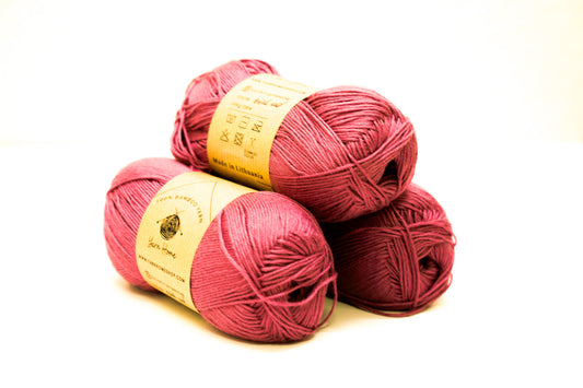 Brick red bamboo yarn - 100g./3,5oz.