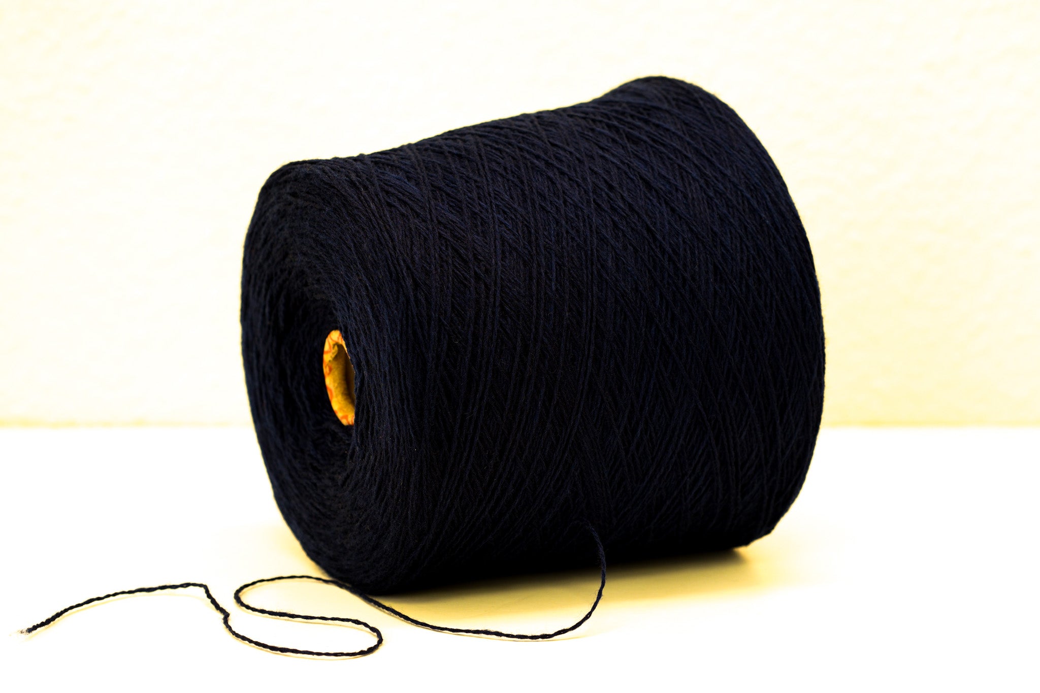 Dark blue soft merino wool in cone - 900g/31.7oz