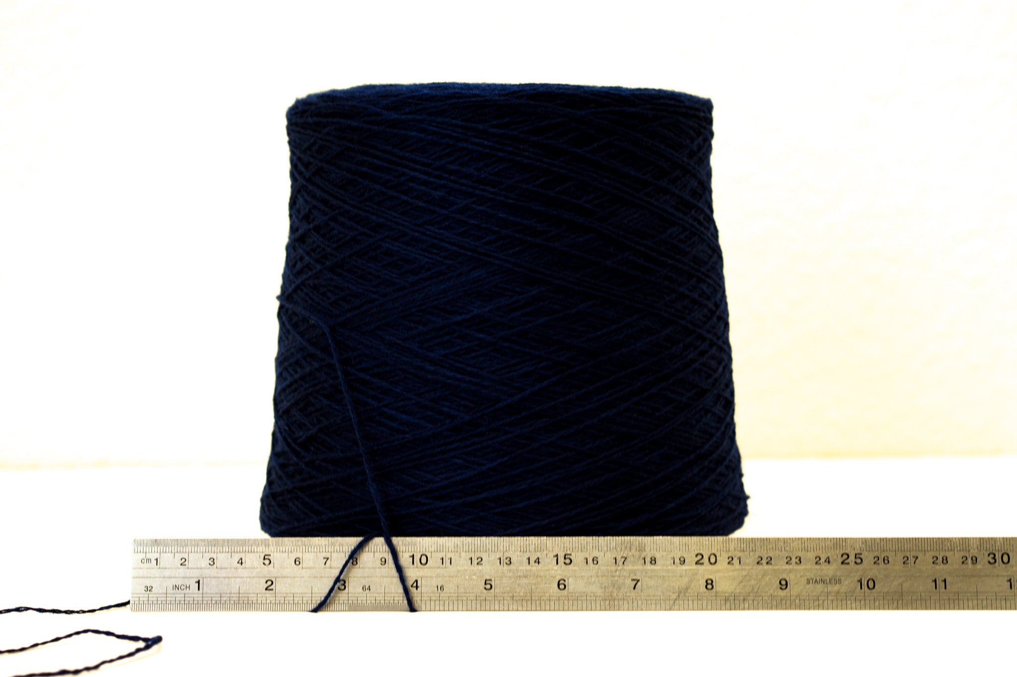 Dark blue soft merino wool in cone - 900g/31.7oz