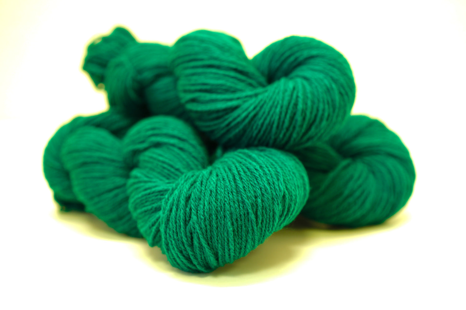 Fun Green melange color Merino and Suffolk wool yarn blend
