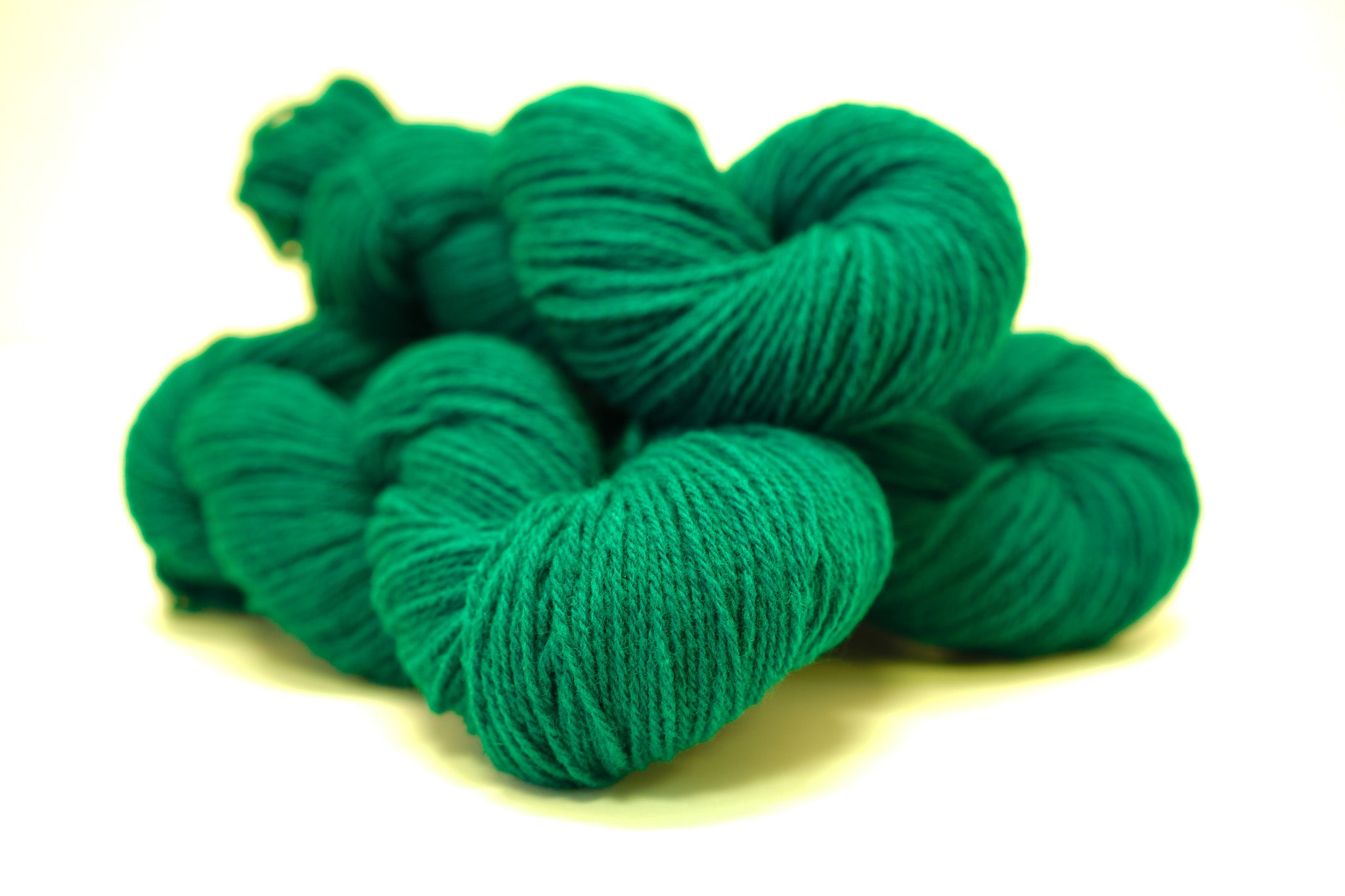 Fun Green melange color Merino and Suffolk wool yarn blend