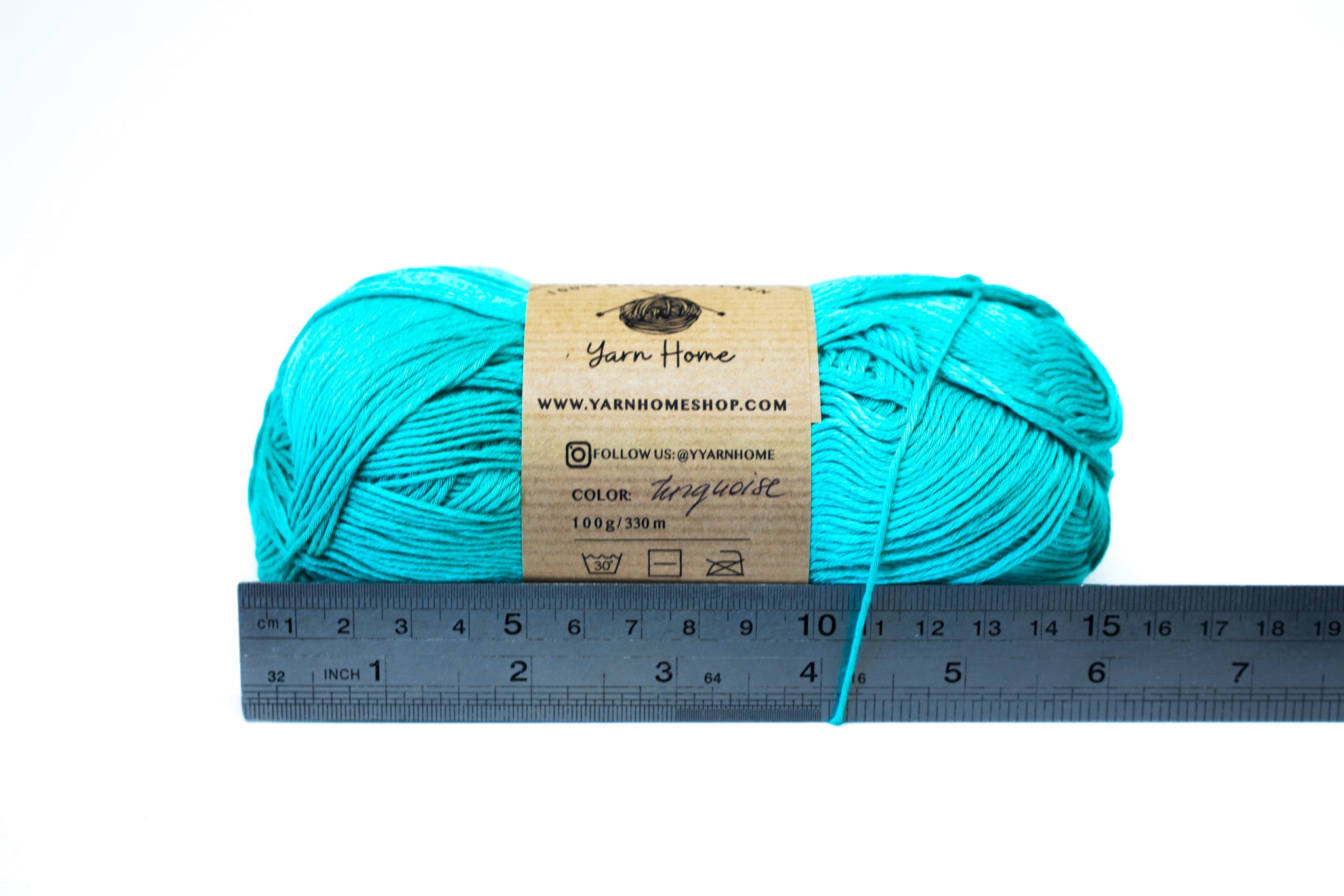 Turquoise blue 100% bamboo yarn 100g/3,5oz.