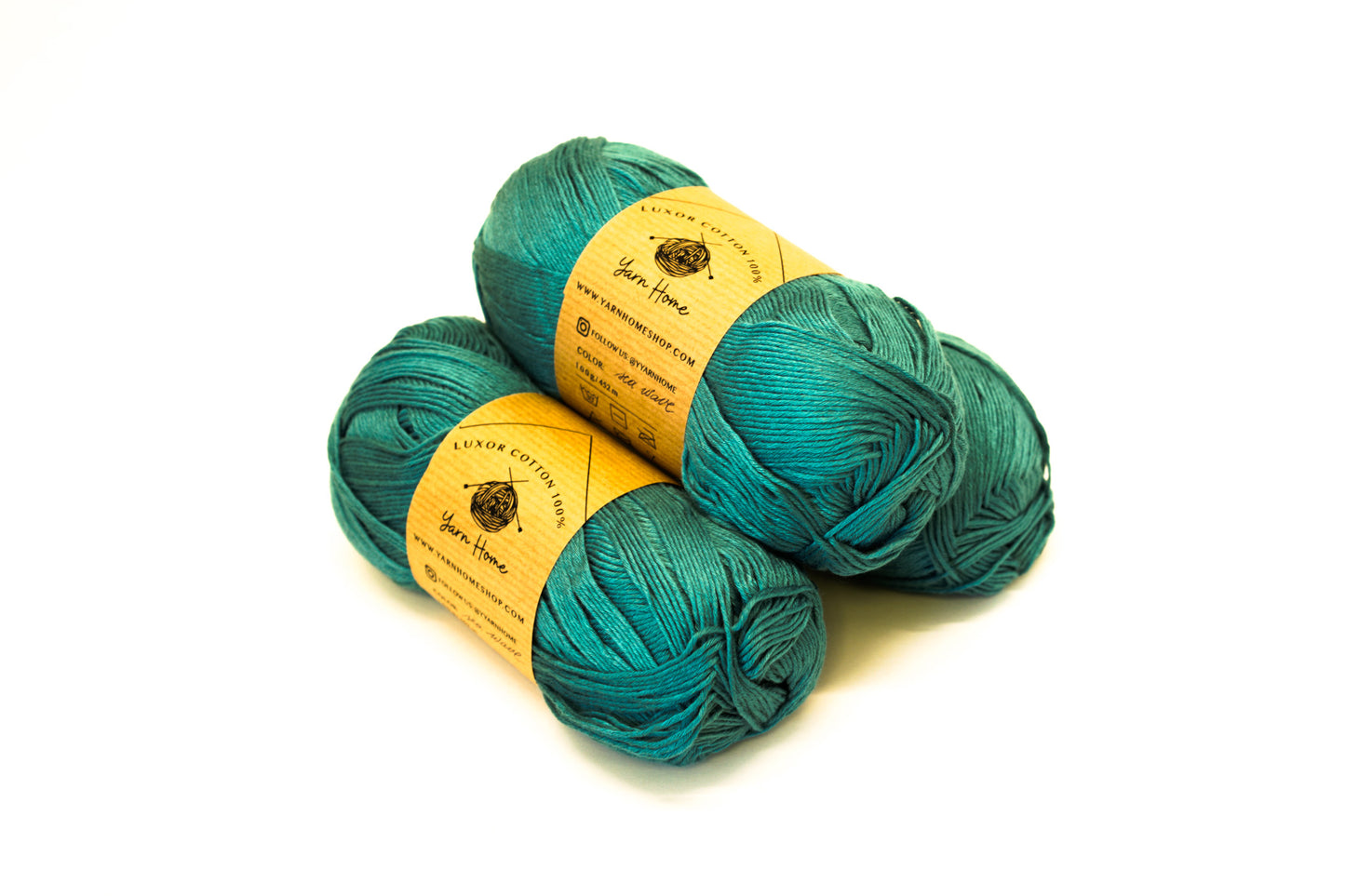 Sea wave blue 100% bamboo yarn 100g/3,5oz.