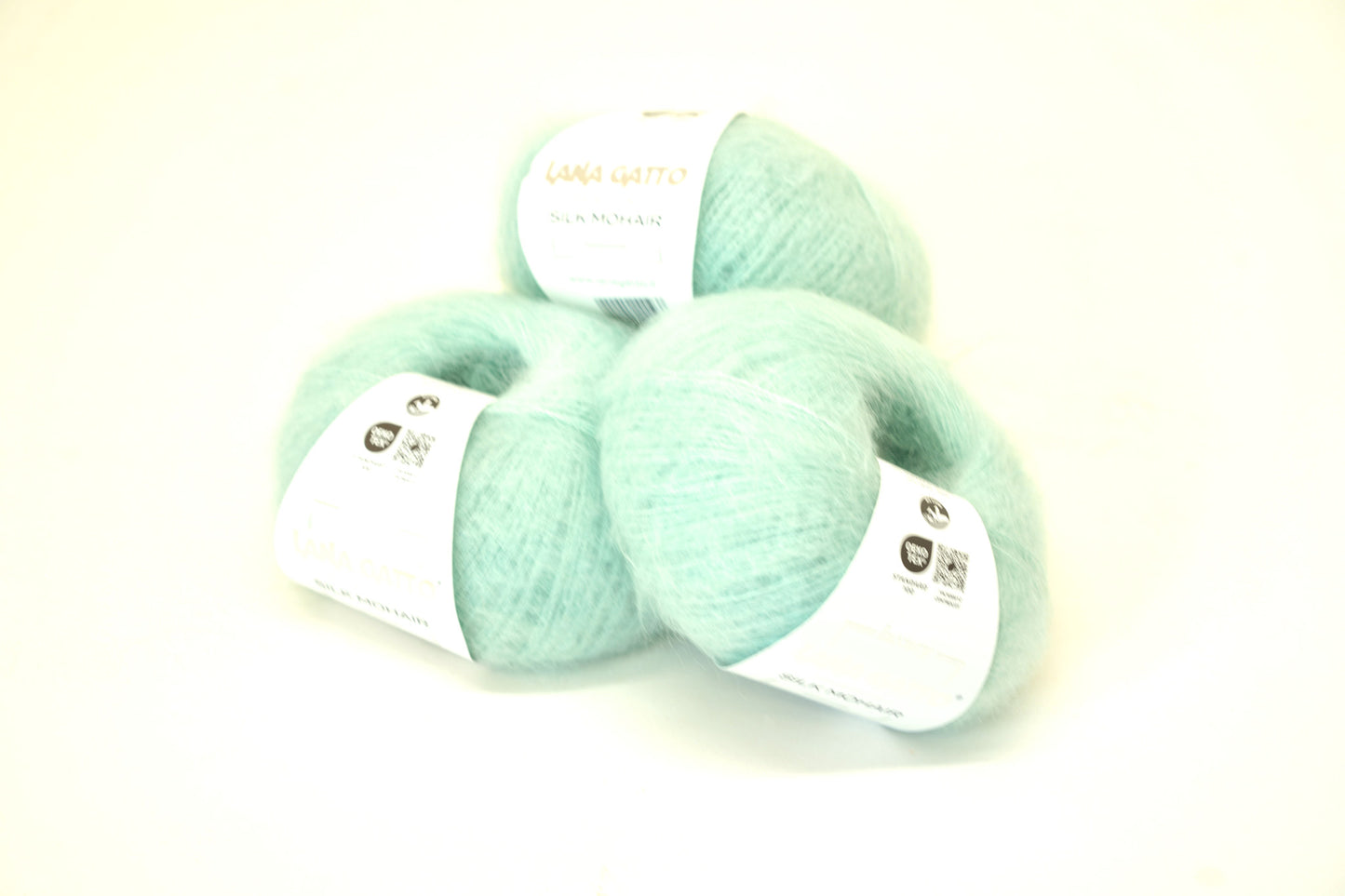 Mint green color 30793 - Lana Gatto lace Mohair Silk yarn