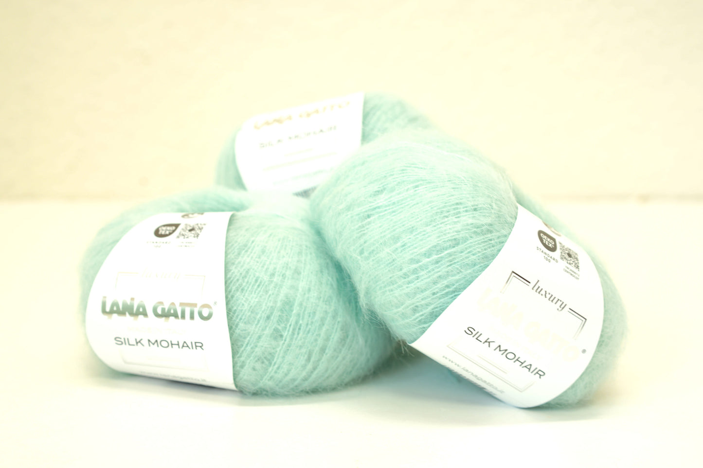 Mint green color 30793 - Lana Gatto lace Mohair Silk yarn