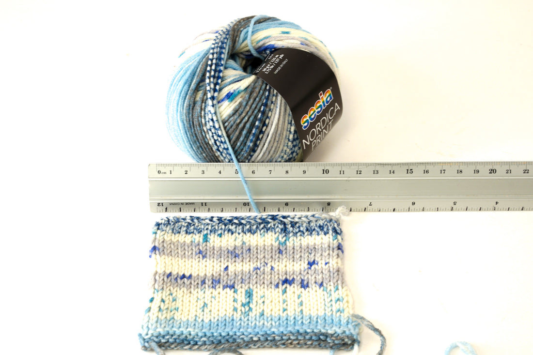 Sesia Nordica print merino virgin wool - Acqua 1354