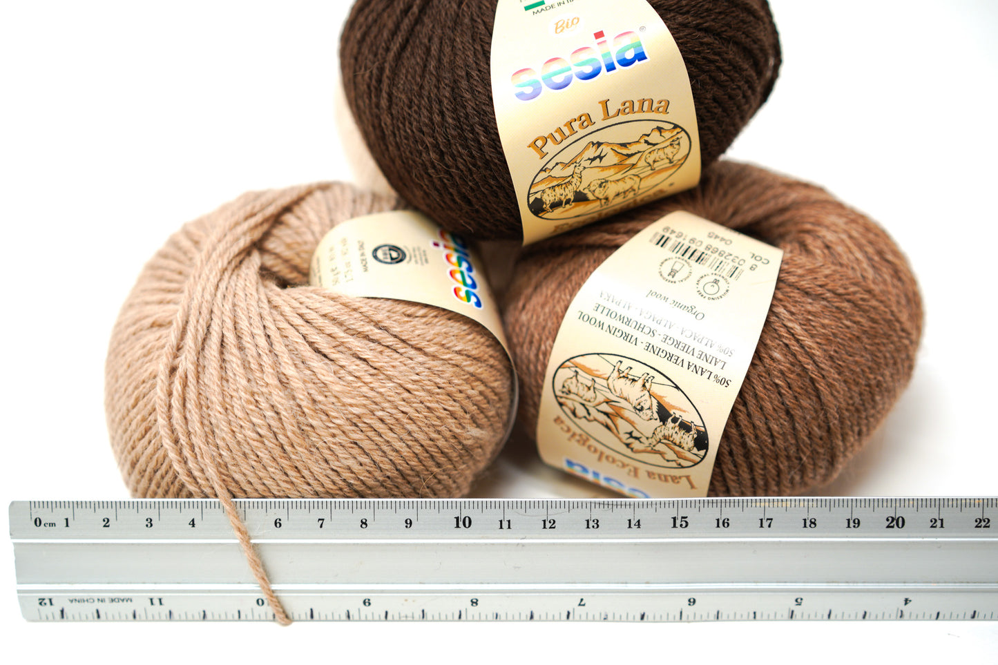 SESIA Lana Ecological Virgin wool 50%/50 alpaca blend, 50g./85m - 12 colors