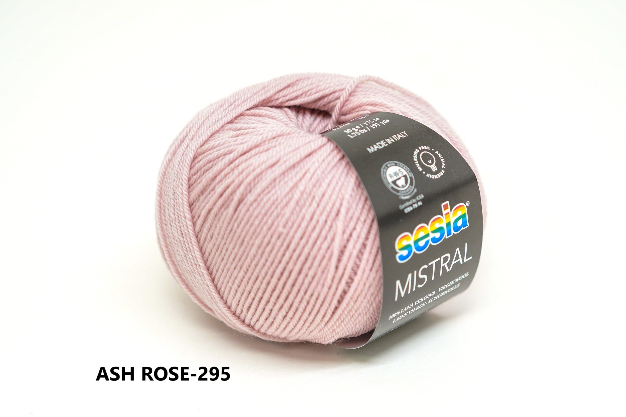 Ash rose - 295 color - SESIA Mistral virgin wool 50g./175m