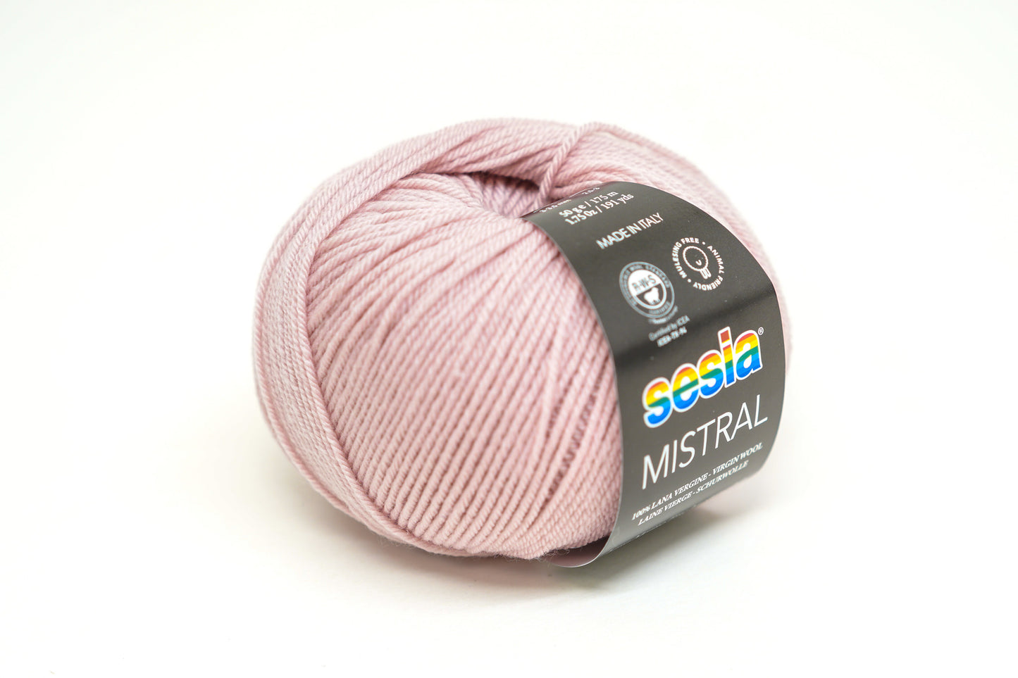 Ash rose - 295 color - SESIA Mistral virgin wool 50g./175m