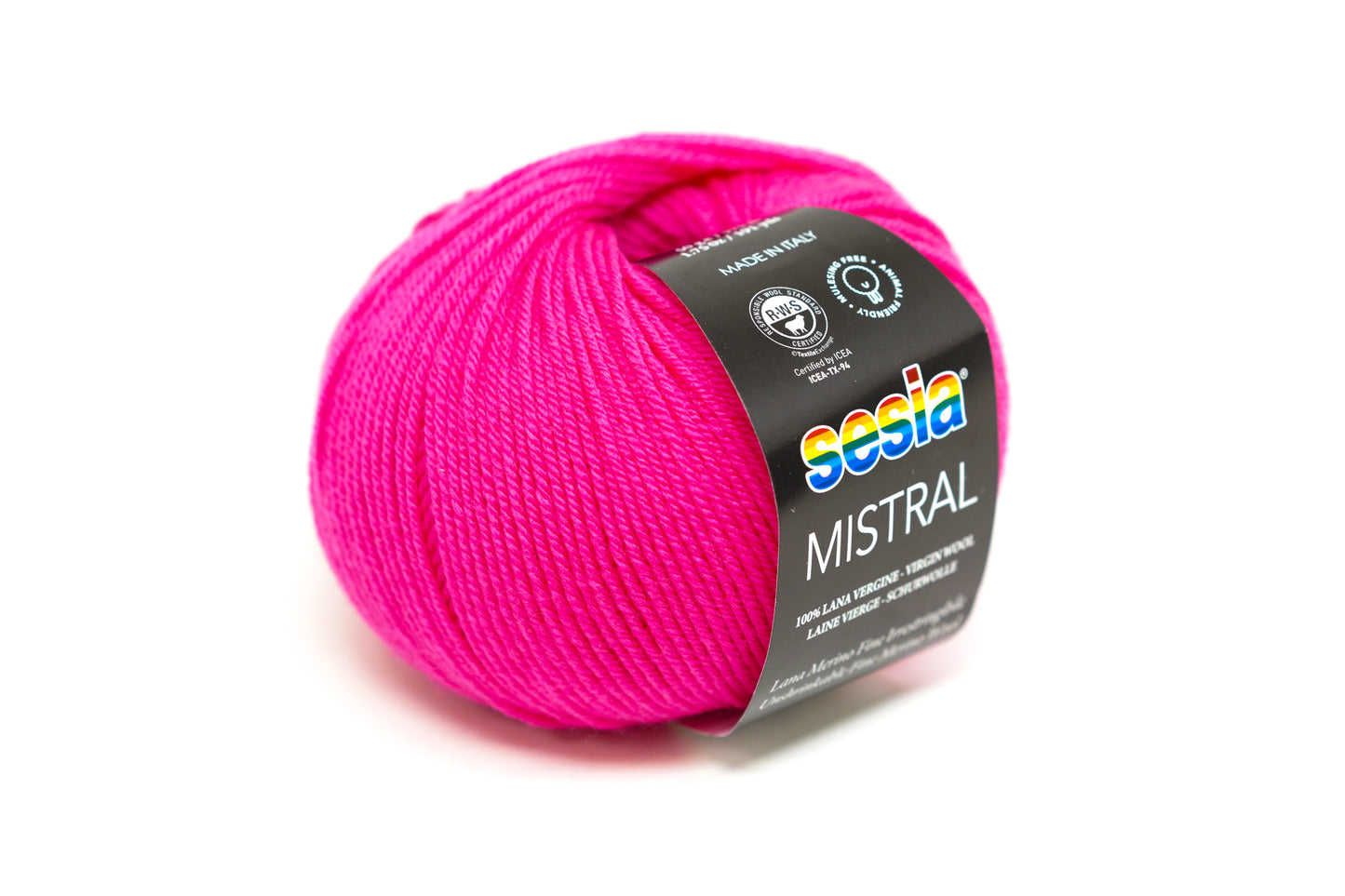 Bright pink - 179 - SESIA Mistral virgin wool 50g./175m