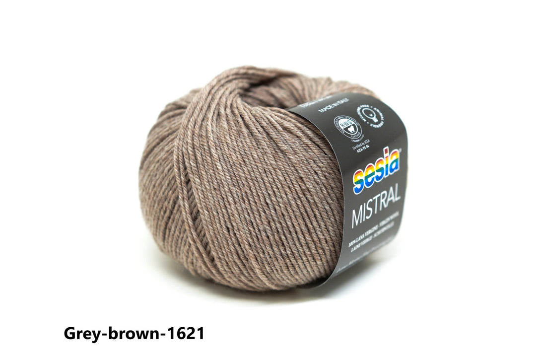 Grey-brown - 1621 - SESIA Mistral virgin wool 50g./175m
