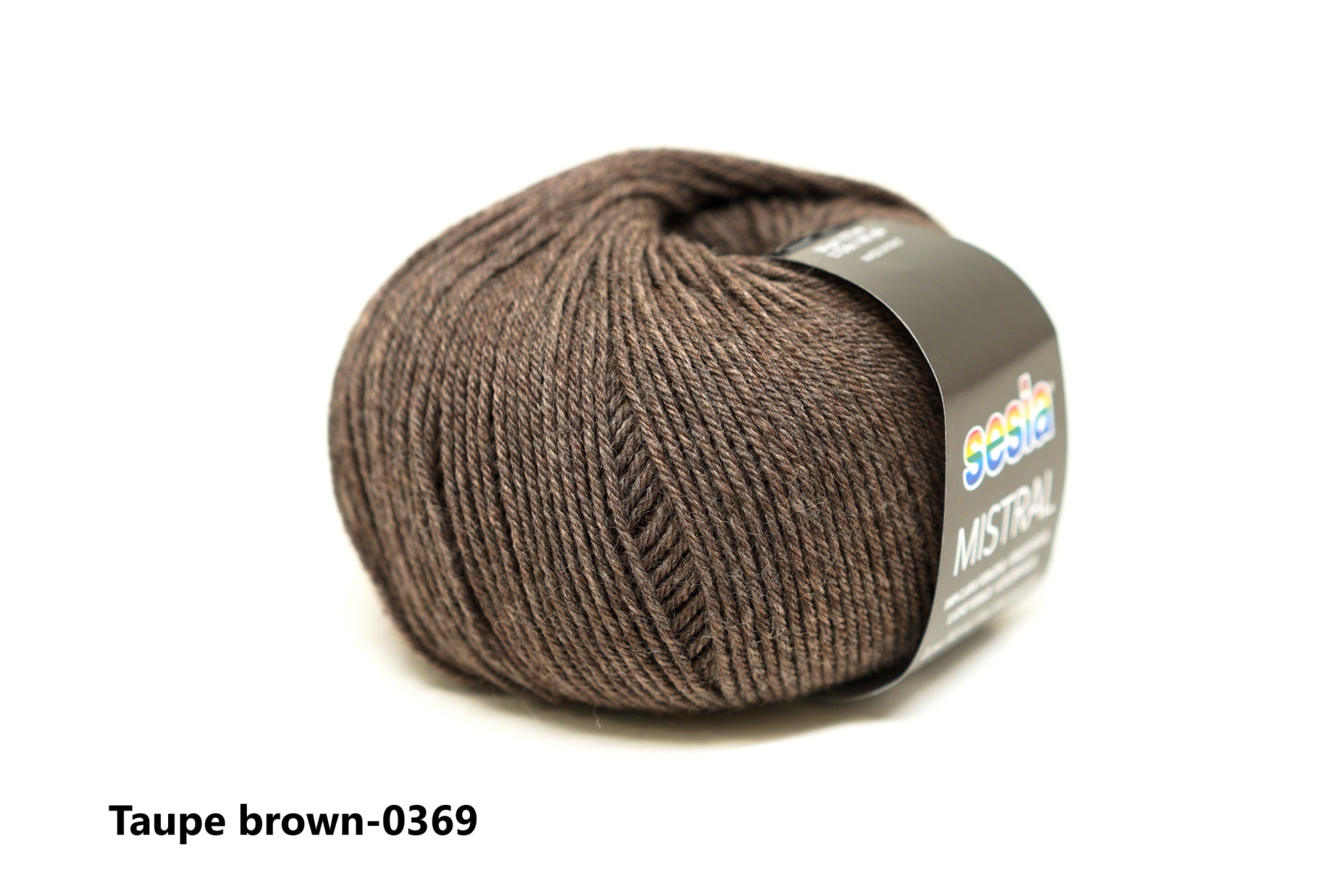 Taupe brown - 0369 - SESIA Mistral virgin wool 50g./175m