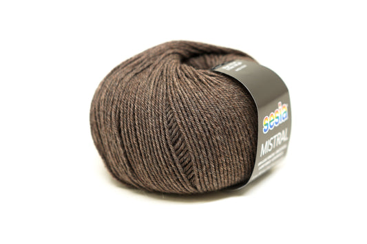 Taupe brown - 0369 - SESIA Mistral virgin wool 50g./175m