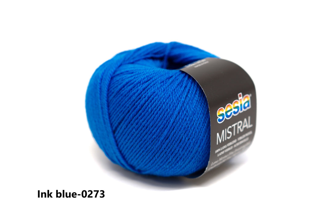 Ink blue - 0273 - SESIA Mistral virgin wool 50g./175m