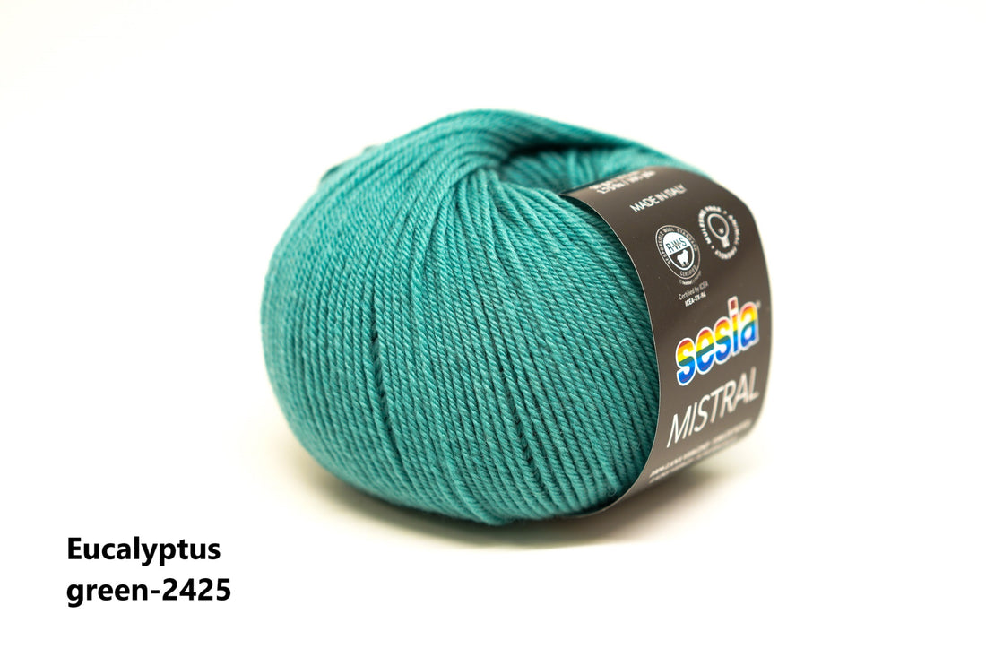 Eucalyptus green - 2425 - SESIA Mistral virgin wool 50g./175m