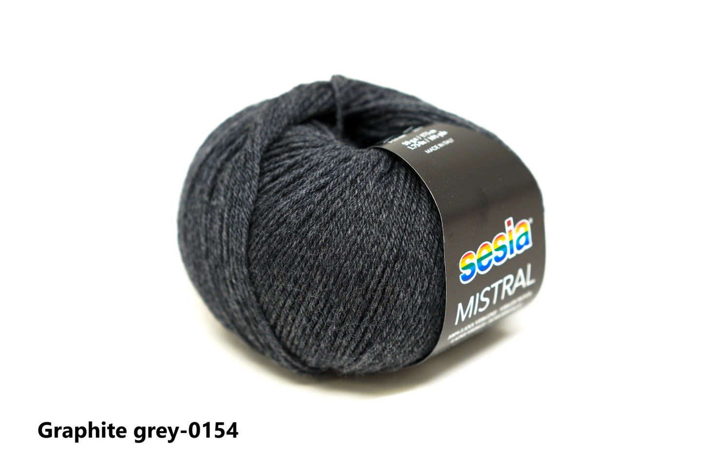 Graphite grey - 0154 - SESIA Mistral virgin wool 50g/175m