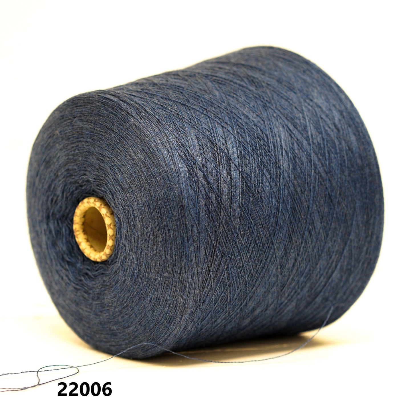 Denim blue melange 22006 - 100% Extra Fine Merino Wool - Ultra Thin Lace - 100g/3.5oz