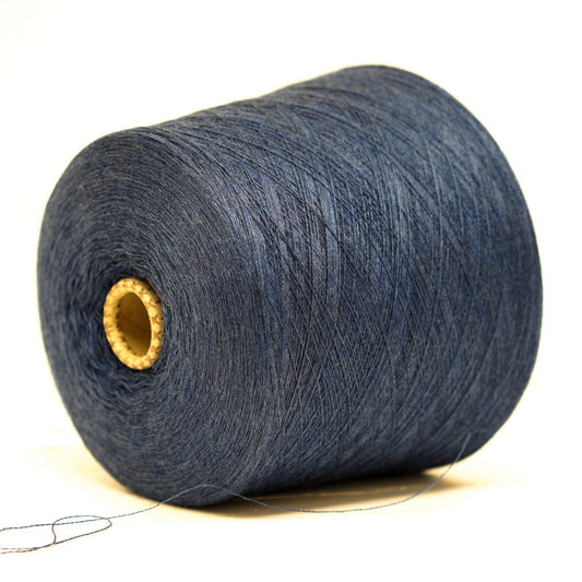Denim blue melange 22006 - 100% Extra Fine Merino Wool - Ultra Thin Lace - 100g/3.5oz