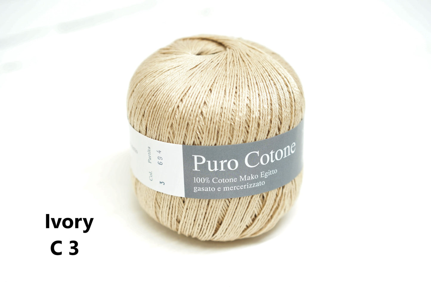 100% mercerised cotton 100g/272m  - 46 colors