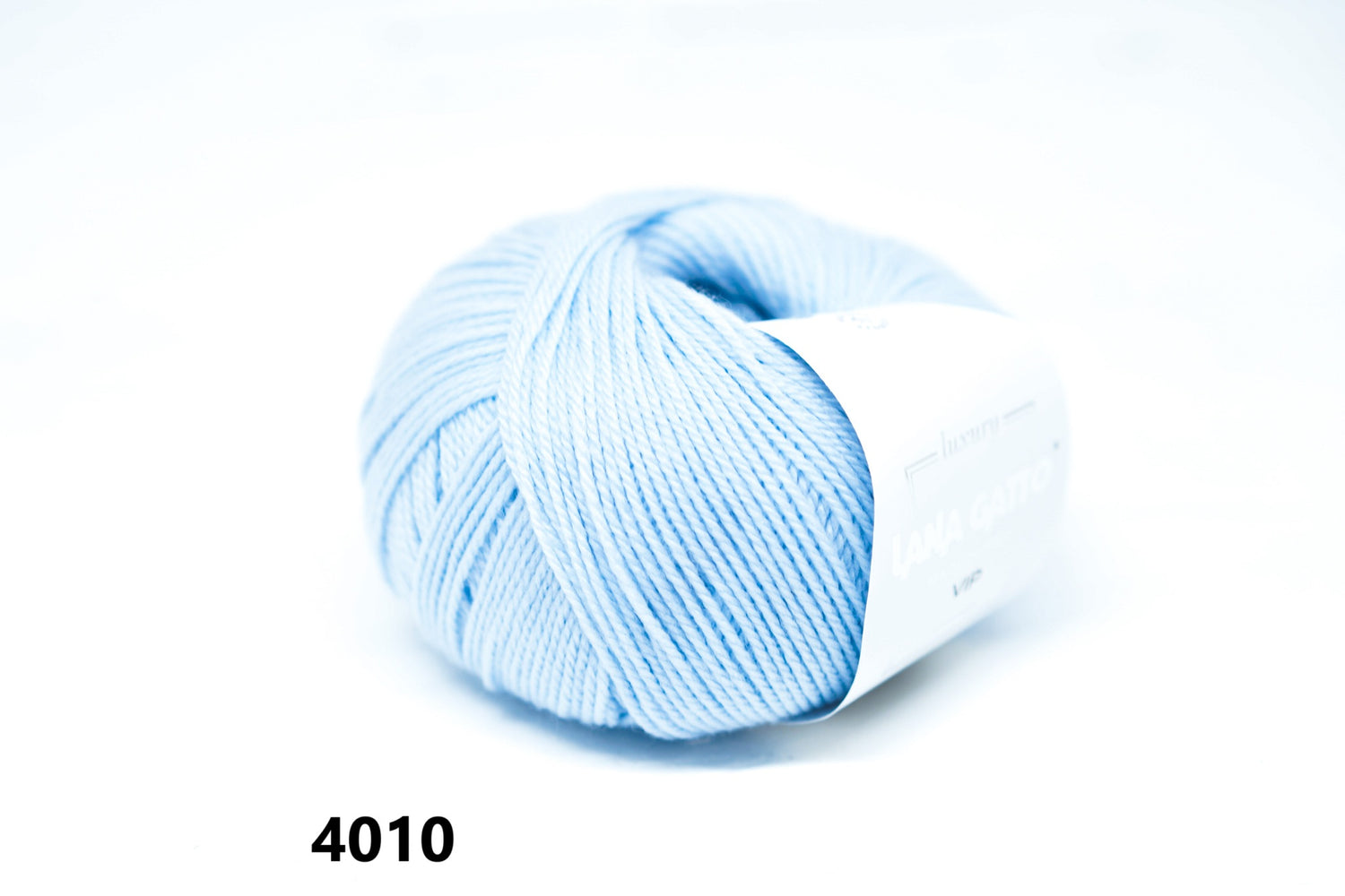 Blue - 4010 - Lana Gatto VIP – Merino Wool &amp; Cashmere Yarn - 50 g /200 m