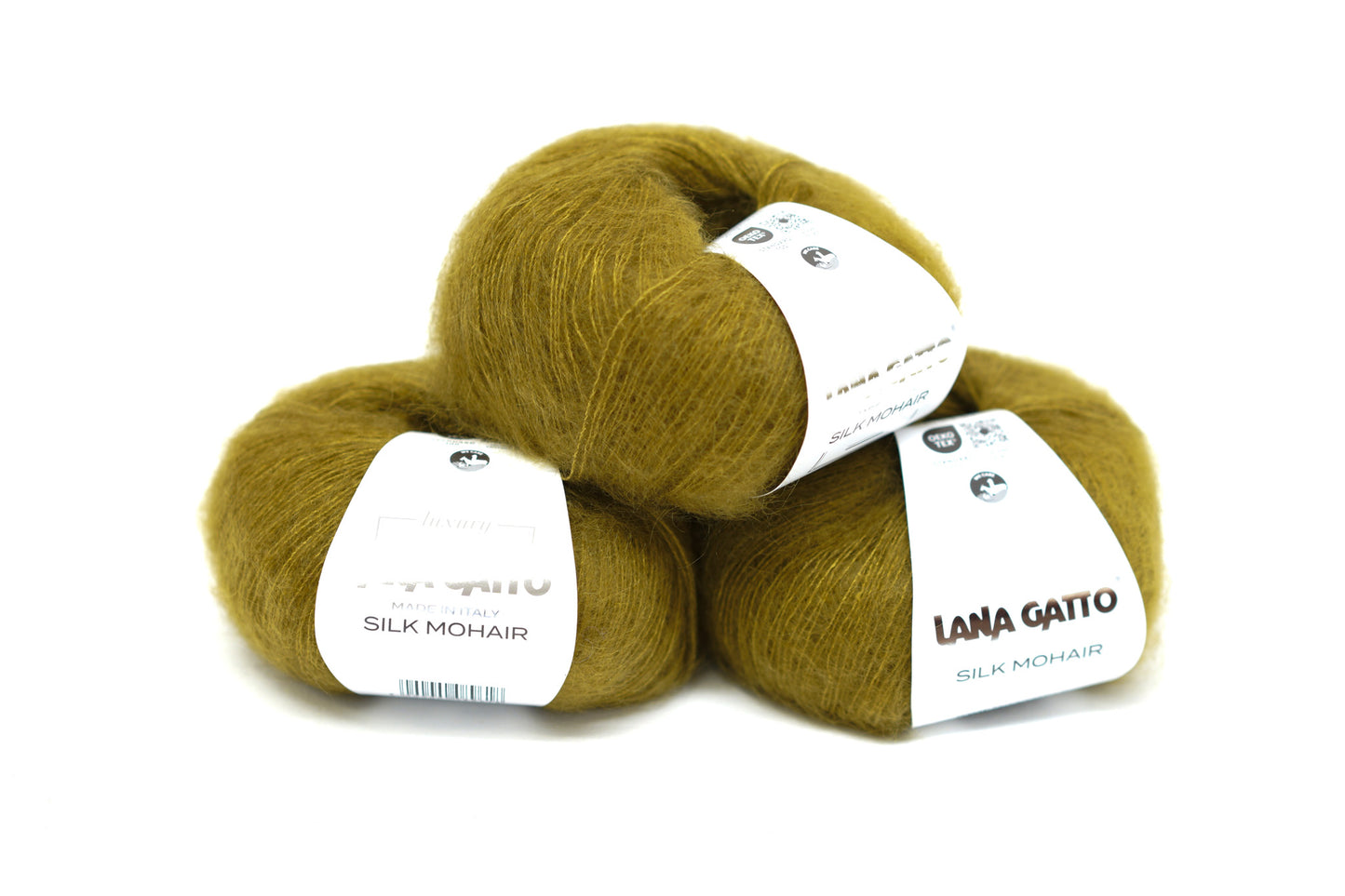 Moss green - 30142 - Lana Gatto lace Mohair Silk yarn