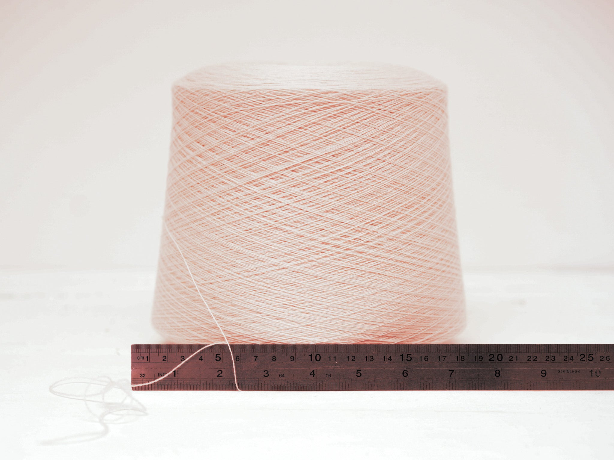Lightest peach - 100% Extra Fine Merino Wool - Ultra Thin Lace - 100g/3.5oz