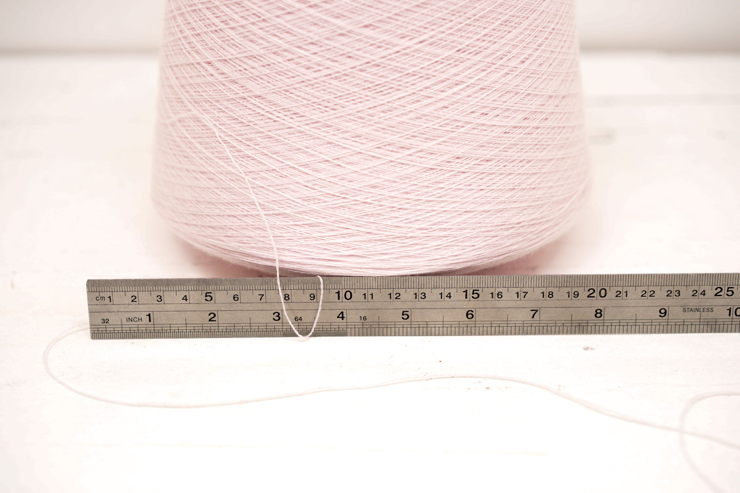 Lightest pink - 100% Extra Fine Merino Wool - Ultra Thin Lace - 100g/3.5oz