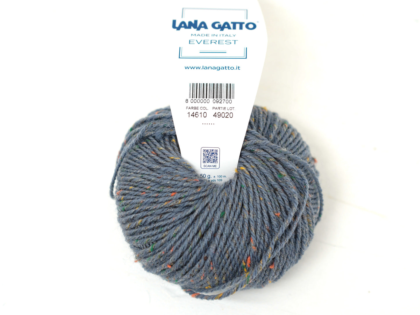 Steel blue tweed - Lana GATTO - Everest - wool yarn