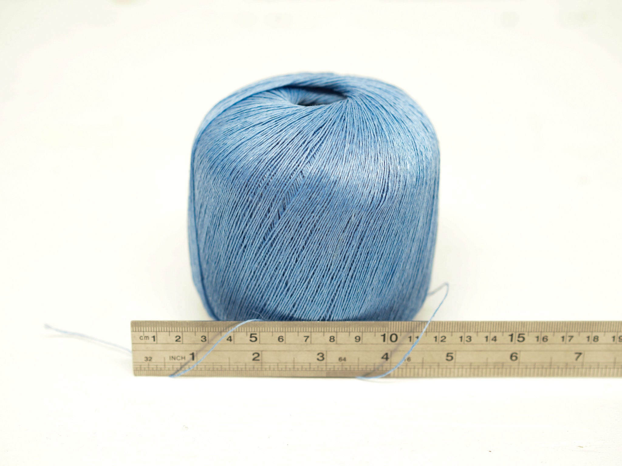 100% linen yarn in steel blue color 100g/600m.