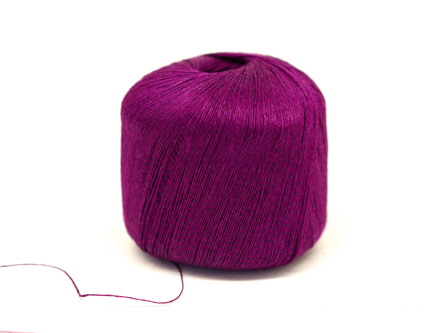100% linen yarn in purple rose color