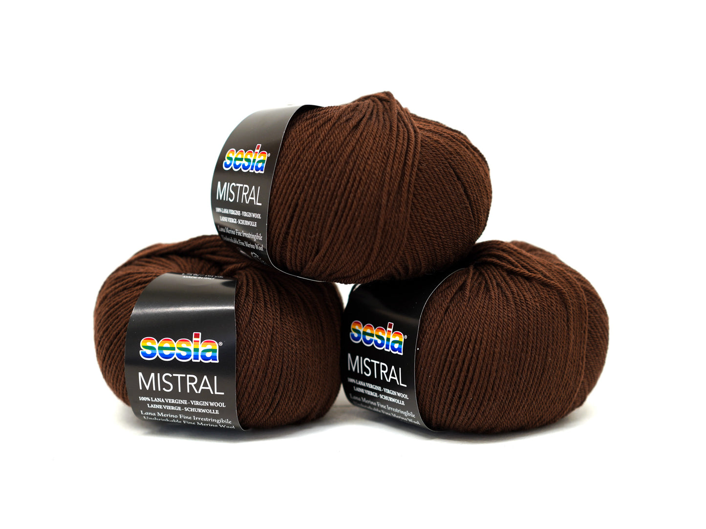 Brown - 0367 - SESIA Mistral virgin wool  50g./175m