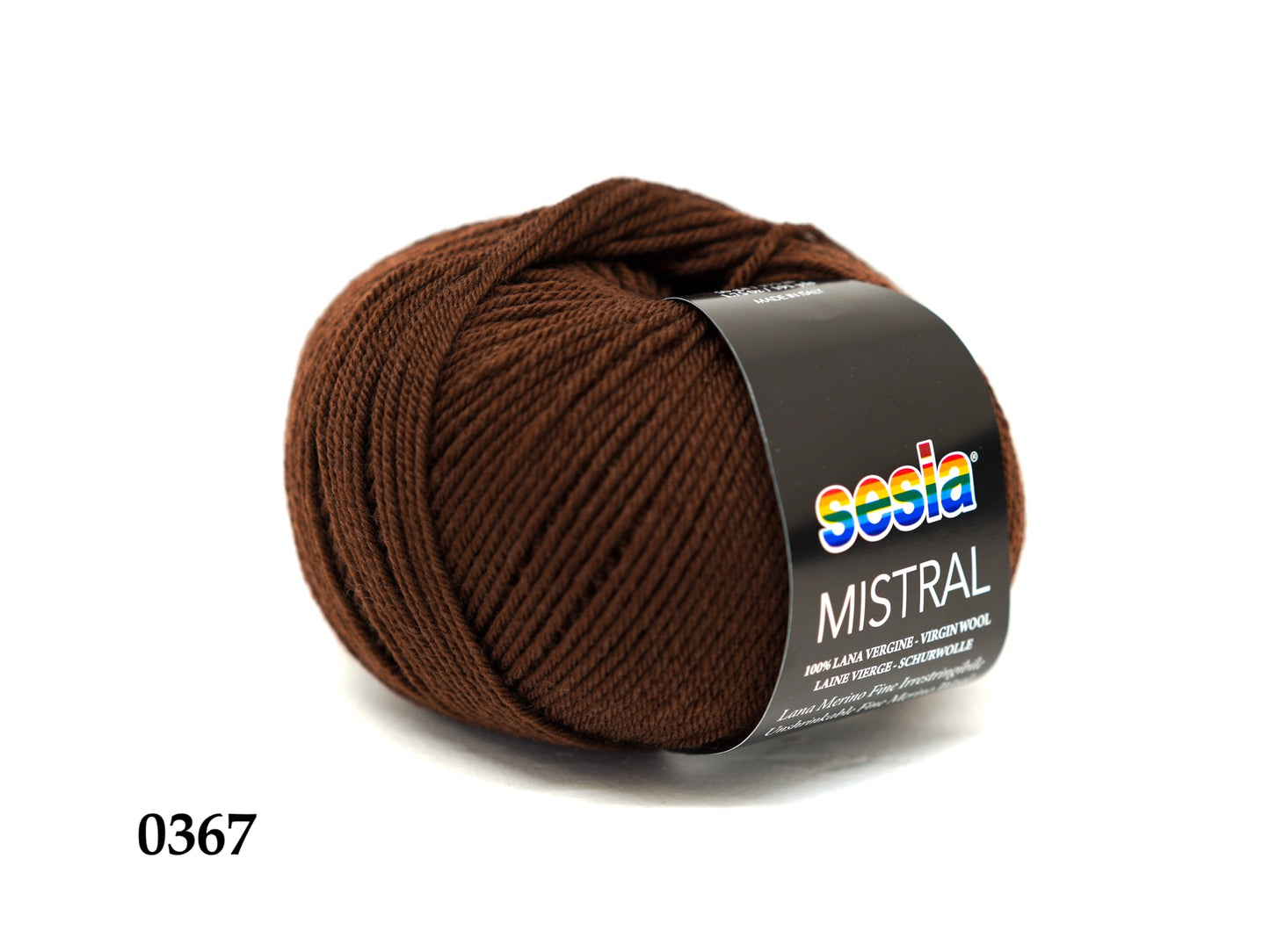 Brown - 0367 - SESIA Mistral virgin wool  50g./175m