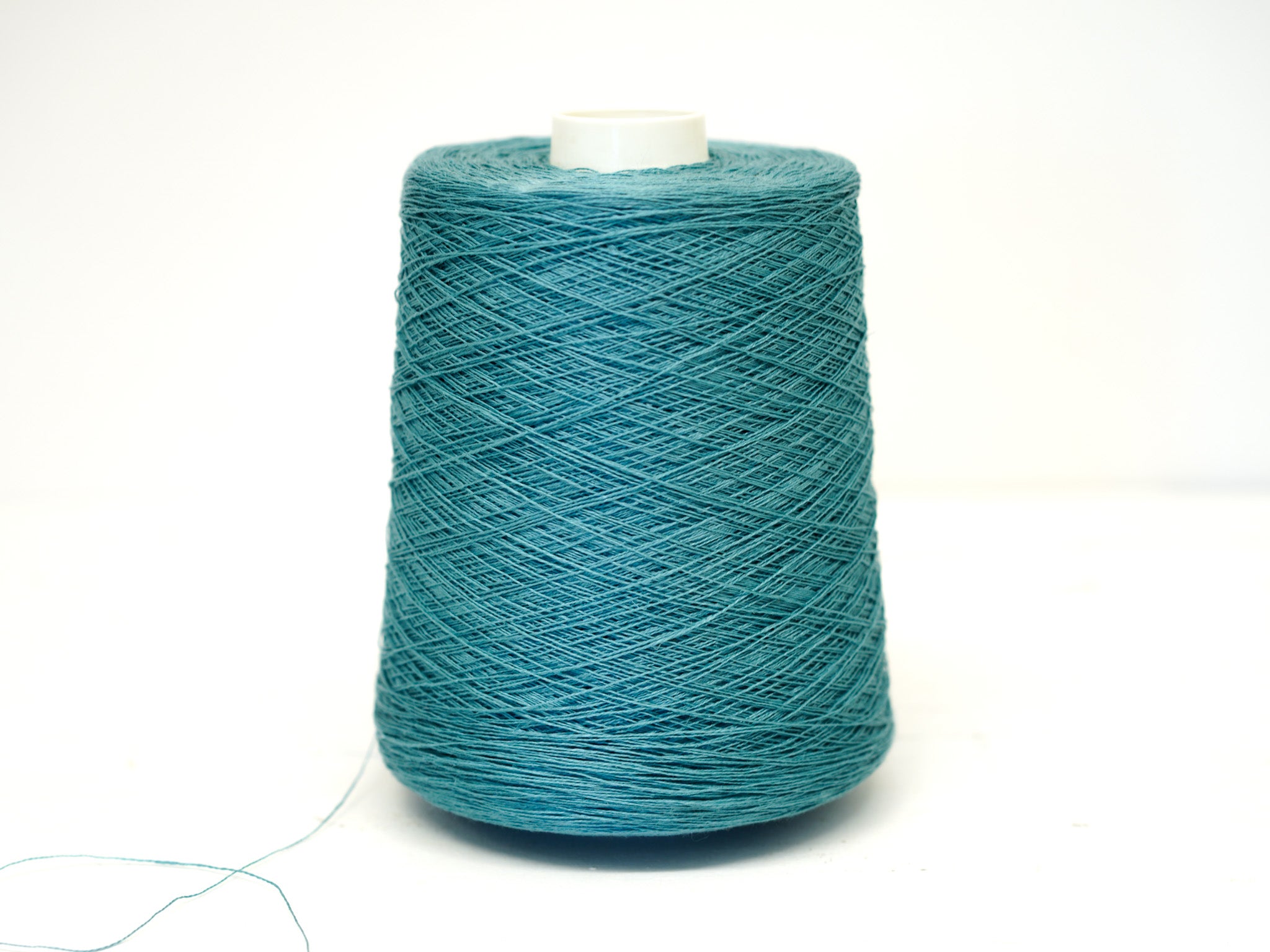 Mint blue Linen Yarn: Baltic Flax, Lace Knitting, Crochet (100g/1000m in Cone)