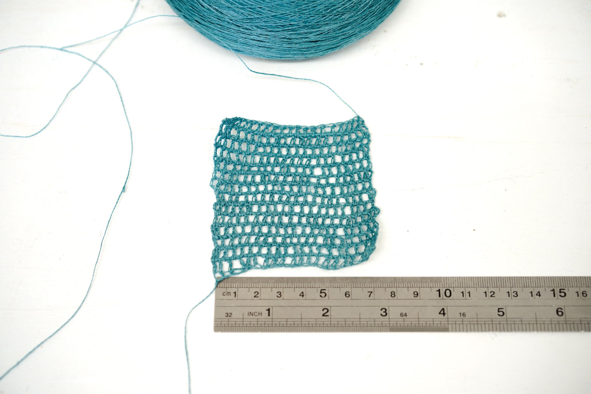 Mint blue Linen Yarn: Baltic Flax, Lace Knitting, Crochet (100g/1000m in Cone)
