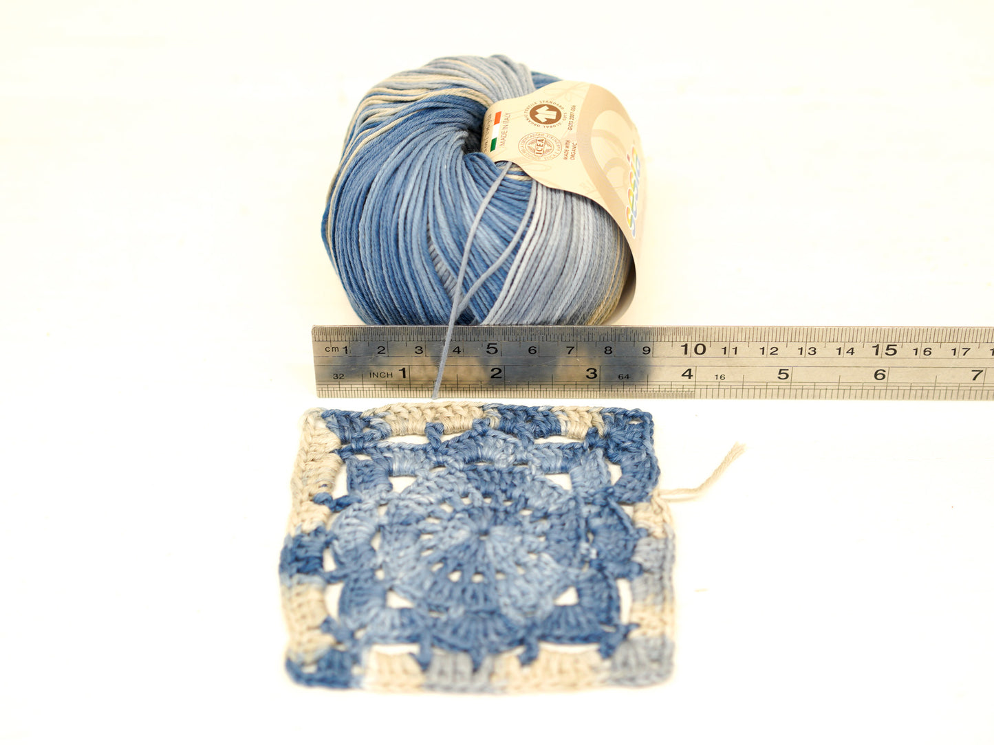 Denim blue SESIA Bio Bimbo Cotton Yarn - 100% Cotton - 50g / 180m