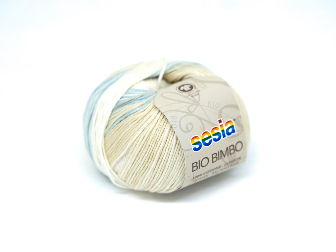 Blue-beige SESIA Bio Bimbo - 100% Cotton - 50g / 180m